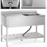 Royal Royal Catering Single-drum catering sink with shelf and right edge, 120 x 60 x 94.5 cm