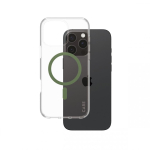 PanzerGlass CARE by &reg; Flagship Case Transparent Urban Combat w. Green MagSafe iPhone 16 Pro Max mobile phone case