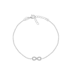Brilio Brilio Silver Brilio Silver Charming silver bracelet with zircons Infinity BR42W
