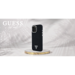 Case Case Guess Denim Triangle Logo MagSafe for iPhone 16 Pro black