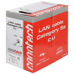 Conotech Susuktos poros LAN kabelis, cat.5e, U/UTP, 305m, hall, sise.