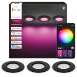 Philips Philips Hue Slim sisseehitatud valgusti, S, must, 3 tk