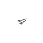 Goobay AVK 132-020 0.2m audiokaabel 0,2 m 2 x RCA Must