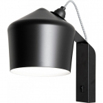 Innolux Pasila wall light, fixed switch, black, E27