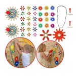 MASTERKIDZ Wall Board Gears and Chain 79 El. Build your own mechanism