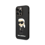 Karl Karl Lagerfeld Apple iPhone 14 Pro Liquid Silicone Ikonik NFT Case Black