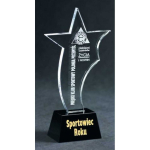 Tryumf Engraved glass trophy + paint filler