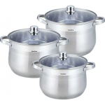 Set Set of 3 pots made of high quality stainless steel KLAUSBERG 10/13/16L KB-7178