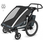 Thule Chariot Cross 2 Double Bike Trailer | G3 dark slate