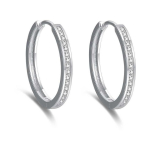 Beneto Elegant round earrings made of silver AGUC2270