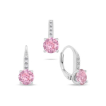 Brilio Brilio Silver Elegant silver set with zircons SET274WP (pendant, dangle earrings)