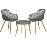 ProGarden Set MEBLI BALKONOWYCH table I 2 KRZESŁA GRAY