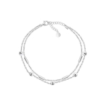 Brilio Brilio Silver Brilio Silver Stylish double silver bracelet BRC90W