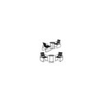 Extralink Black Forest | Small garden furniture set | two chairs + black table