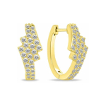 Brilio Brilio Silver Gold-plated hoop earrings with sparkling zircons EA1181Y