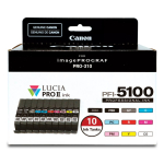 Canon PFI-5100 Multipack tindikassett 10 tk Originaal Standard Yield Ts&uuml;aan, Matt must, Must