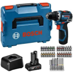 Bosch Powertools Pora- - juhtmevaba GSR 12V-32 Professional, 12V (sinine/must, liitiumioonaku 2,0Ah + 4,0Ah, 40-osaline tarvikut