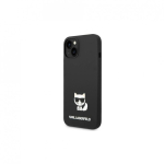 Karl Karl Lagerfeld Karl Lagerfeld KLHCP14XSLCTBK iPhone 14 Pro Max 6.7" Hard Case Black / Black Silicone Choupette Case