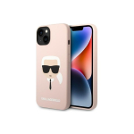 Karl Karl Lagerfeld KLHCP14MSLKHLP iPhone 14 Plus 6.7 Inch Hard Case Pink/Pink Silicone Karl Head
