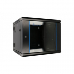 Extralink 6U 600X600 AZH WALL-MOUNTED RACKMOUNT CABINET SWING TYPE BLACK Seinale monteeritav riiul Must