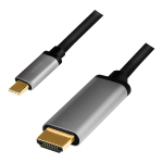 LogiLink CUA0101 kaabli soomuutja USB 3.2 Gen1 Type-C HDMI-A Must, Hall