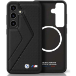 Case Case BMW Leather Oversized Stripes MagSafe for Samsung Galaxy S25 black