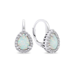 Brilio Brilio Silver Brilio Silver Charming silver earrings with synthetic opals EA636W