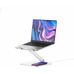 ALOGIC Elite Power Laptop Stand with Wireless Charger - White