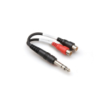 Hosa Hosa Technology YPR-102 audiokaabel 6.35mm TRS 2 x RCA Must