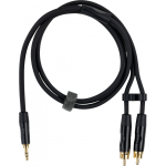 Fuj:tech 3,5 mm TRS uros &ndash; 2 x RCA uros adapterikaapeli, 7 m, musta