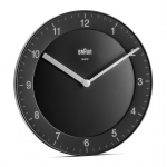 Braun BC 06 B Quarzwanduhr analog schwarz Kvartskell Ring Must