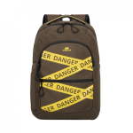 Rivacase Erebus 39,6 cm (15.6") Seljakott Khaki, Kollane