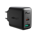 Acefast wall charger USB Type C / USB 32W, PPS, PD, QC 3.0, AFC, FCP black (A5 black)