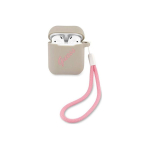 Guess protective case GUACA2LSVSGP silicone vintage for AirPods 1/2 gray pink