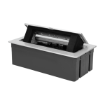 Orno NOEN Cassette recessed into the table top with integrated PVC frame for modular sockets 3 x 45x45 mm or 6 x 22.5x45 mm, 1.5