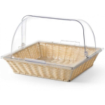 Hendi Polyurethane bread bag with lid, yellow/transparent