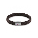 Tommy Tommy Hilfiger Dark brown leather bracelet with steel clasp 2790330