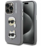 Karl Karl Lagerfeld Grained PU K&CH Heads kate Apple iPhone 15 Pro jaoks halli v&auml;rvi