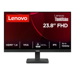 Lenovo ThinkVision S24-4e LED display 60,5 cm (23.8") 1920 x 1080 pikslit Full HD Must