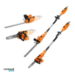 Neo Neo Tools 2 &uuml;hes aia t&ouml;&ouml;riist koos nooliga: 750 W 250 mm kettsaag + 550 W 460 mm hekkide l&otilde;ikurid