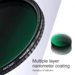 Fotoaparati Fotoaparati filtrid - K&F Concept Nano-X ND2-ND32 77mm reguleeritav filter