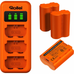 Rollei NP-W235 3-komplekt akusid ja laadijat