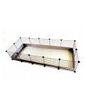 C&C modular cage for rodents (guinea pig, rabbit) 180 x 75 x 37 cm, silver