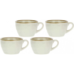 Rose&Tulipani Set of 4 kubk&oacute;w śniadaniowych Concerto Avorio - Kość słoniowa, 420 ml