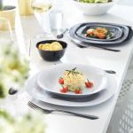 Serwis Serwis obiadowy dla 6 osob Carine white and gray 18-elementowyLUMINARC
