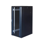 19" 19" Switching cabinet TOTEN, System G, 27U, 600x800, glass door, rear metal door, up to 800kg, black / G6.6827.9001 / 19-G6827GM