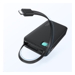 USAMS Powerbank ze zwijanym kablem Retractable Lightning 10000 m