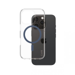 PanzerGlass CARE by &reg; Flagship Case Transparent Urban Combat w. Blue MagSafe iPhone 16 Pro mobile phone case