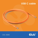 CLUB3D Kabel / Adapter USB-kaabel USB4 Gen 2x2 2 m USB C Oranž