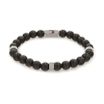 Tommy Tommy Hilfiger Čern&yacute; k&oacute;ralkov&yacute; n&aacute;ramek su l&aacute;vov&eacute;ho kamen 2790435